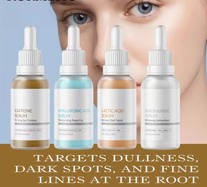 Oem thương hiệu tư nhân huyết thanh trên khuôn mặt axit hyaluronic cho bản chất cho tàn nhang loại bỏ và làm trắng da mục tiêu khuôn mặt khu vực - Product Image 4