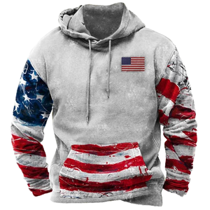 <b>Dropshipping</b> Winter Oversized Solid Digital Anti-Pilling Fleece Polyester/Cotton Hooded Sweatshirts Men Fashionable Vintage - Product Image 1