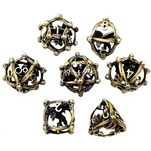 Csruru Hollow Dragon DND <span class=keywords><strong>Juego</strong></span> <span class=keywords><strong>de</strong></span> Dados Multifacéticos Duraderos Retro para Juegos <span class=keywords><strong>de</strong></span> Mesa <span class=keywords><strong>de</strong></span> Rol <span class=keywords><strong>de</strong></span> Fantasía, Set Gango para Juegos <span class=keywords><strong>de</strong></span> Mesa en Grupo - Product Image 1