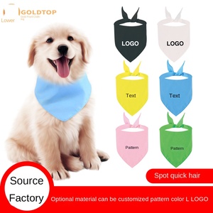 باندانا للحيوانات الأليفة (الكلاب والقطط) قابلة للتخصيص بشعار ونمط مخصص، مصنوعة من البوليستر، مناسبة لجميع المواسم وللاستخدام اليومي - Product Image 2
