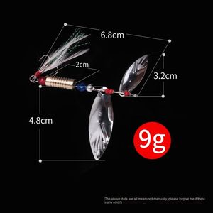 <span class=keywords><strong>Leurre</strong></span> de pêche 7g 9g Spinnerbait Spoon Salmon Pesca Metal Hard Rooster Tail Spinner Lure Baits Inline Spinner Seuelos <span class=keywords><strong>Salmo</strong></span> - Product Image 6