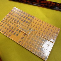 Jeu de Mahjong Américain Vintage Jaune Marbré à Bords Lisses pour 4 Joueurs – Idéal pour Fêtes à Domicile, Clubs, Tournois et Cadeau de Collection