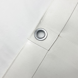 Custom 900GSM Waterproof White PVC Coated Tarpaulin UV Resistant Sheet <strong>Block</strong> Out Vinyl Tarp Products Outdoor Tent - Product Image 6