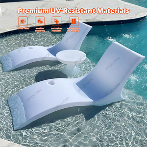 Los <span class=keywords><strong>muebles</strong></span> de piscina más calientes Beach Hotel Pe Plastic Tumbona Cómoda cama de sol al aire libre para piscina - Product Image 2