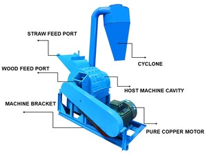 Petite déchiqueteuse de bois mobile diesel Déchiqueteuse Machines de découpe Moulin à bois Concassage de granulés de sciure de bois - Product Image 2