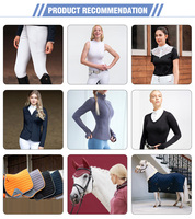 Chemise de base extensible personnalisée pour équitation pour femmes Ensemble de vêtements de spectacle équestre Couche de base pour les sports d'équitation