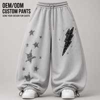 Celana Sweatpants Pria Model Baggy Kasual Streetwear Desainer Track Wide Leg Ukuran Besar Celana Sweatpants Pria Jogging Baggy