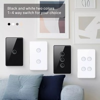 Tuya TYSH Us luxe rainure panneau cadre en aluminium 220V WiFi télécommande intelligente interrupteurs muraux