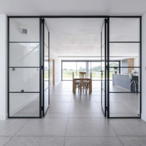 أبواب زجاجية فولاذية مخصصة للفلل والحمامات - فتح يدوي بإطار فولاذي من أصل أوروبي - Product Image 6