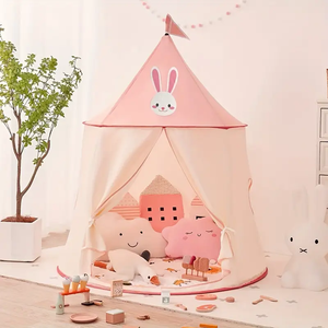 Tente yourte pour enfants d'intérieur, <span class=keywords><strong>château</strong></span> rose <span class=keywords><strong>de</strong></span> lapin, maison <span class=keywords><strong>de</strong></span> jeu pour enfants, maison <span class=keywords><strong>de</strong></span> jeu d'intérieur pour enfants, cadeau <span class=keywords><strong>de</strong></span> vacances - Product Image 5