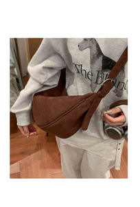 New retro suede velvet women's autumn and winter new simple dumpling bag shoulder crossbody bag - Product Image 5