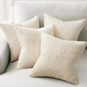 <span class=keywords><strong>Housse</strong></span> de coussin en velours bohème beige douce et confortable, motifs double face, à assortir - Product Image 3