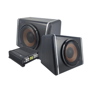 Système d'amélioration des basses pour voiture sans perte avec caisson de basses <span class=keywords><strong>passif</strong></span> en bois de 8 pouces, amplificateur mono et faisceau de câblage complet - Product Image 3