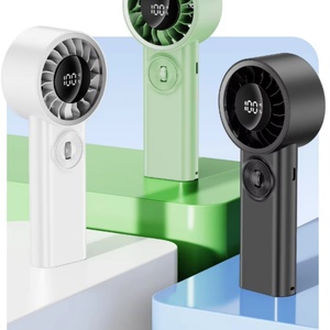 Foldable USB Charging Portable <b>Mini</b> Fan LED Display <b>Mini</b> Handheld Fan - Product Image 1