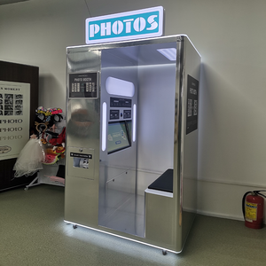 Cabina de <span class=keywords><strong>Fotos</strong></span> Instantánea JIPAI de Acero Inoxidable con Espejo, Diseño para Selfies, Pantalla de 27 Pulgadas, Capacidad para 15 Personas - Product Image 2