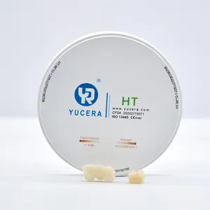 畅销种植材料高半透明HT氧化锆块牙冠40% 白色陶瓷CAD CAM系统16色