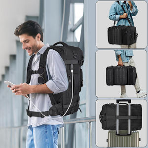 Mochila de Viaje Resistente al Agua de 40L para Hombre con Puerto de Carga USB, Bolsa de Lona Convertible para Viajes de Negocios - Product Image 6