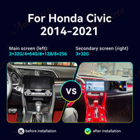 Autostereo Android 13 multimédia lecteur DVD de voiture CD stéréo pour Honda Civic 2014-2021 Carplay Navigation HeadUnit magnétophone