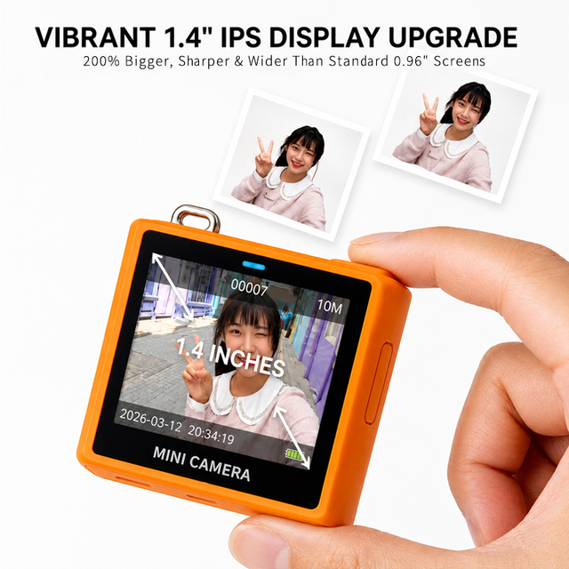 Professional 2.5K Digital Camera for Vlogging 64MP 1.4 Inch IPS Screen 16X Zoom Student Pocket Camcorder Gift