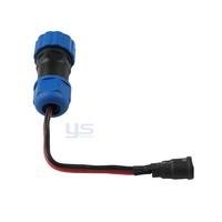 Kabel Konektor Bundar Tahan Air Merah Hitam 2 Kawat Dengan Penahan Tarikan untuk Penggunaan Koneksi Pompa Air LED Luar Ruangan