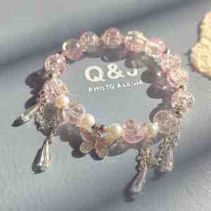 10mm Meteor Butterfly Crystal <b>Beaded</b> <b>Bracelet</b> for Women Chinese Gradient Explosion <b>Bracelet</b> Crystal Beads Elastic Rope <b>Bracelet</b> - Product Image 3
