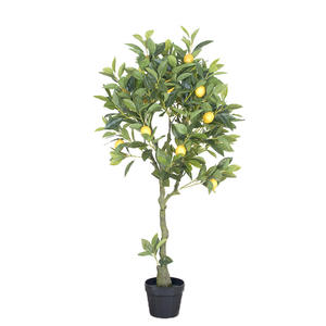 2024 Simulation plante d'intérieur avec des fruits avec Pot <span class=keywords><strong>citronnier</strong></span> décoration de la maison plante verte plateau plante Simulation arbre - Product Image 1