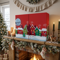 Premium Doppelöffnungs-Geschenkbox in Übergröße, Festliche Doppeltür-Geschenkboxen für Weihnachten, Festliche Verpackungsboxen