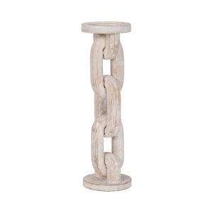 Portacandele a Catena in Legno, Moderno Candelabro a Colonna per Caminetto, Ingresso e Tavolo da Pranzo - Product Image 3