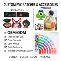Écussons personnalisés en PVC et caoutchouc 3D gaufrés, brodés, thermocollants pour vestes, jeans, vêtements, chapeaux et sacs