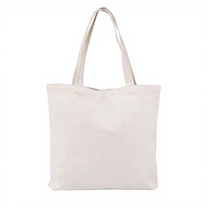 Bolsa de algodón 100% reutilizable de gran capacidad con estampado personalizado Cierre abierto Bolsas de compras de algodón en blanco - Product Image 3