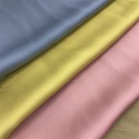 Échantillon Gratuit Personnalisé Tissu Satiné 100% Polyester Soyeux et Lisse Imitation Acétate Nida Uni pour Chemises et Costumes, Abaya