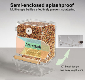 Asılı plastik hiçbir karışıklık kuş besleyici otomatik papağan besleyici için küçük orta Lovebird Parakeets kanarya - Product Image 3