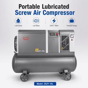 Compresseur industriel portable à vis lubrifiée à faible bruit 220V 380V pour atelier et outils pneumatiques - Product Image 1