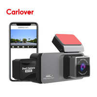 Caméra de tableau de bord à 3 canaux 1080P avant et arrière à l'intérieur Triple enregistreur vidéo de voiture Caméra DVR de voiture avec vision nocturne pour voiture Taxi