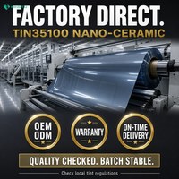 Película para Ventanas con Rechazo de Calor 50% VLT Nano Cerámica Gris Azul Tinte Compatible con Señales UV99 IR96 2mil Venta al por Mayor OEM de Fábrica