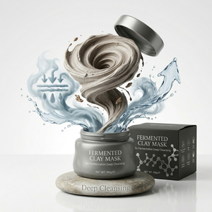 <span class=keywords><strong>Masque</strong></span> d'<span class=keywords><strong>argile</strong></span> fermentée pour hommes, nettoyant en profondeur les pores, contrôle du sébum, <span class=keywords><strong>masque</strong></span> de boue au charbon et probiotiques, soin détoxifiant, marque privée - Product Image 3