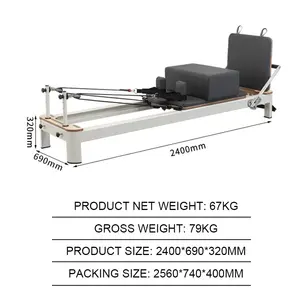 Fitness Gym Equipment Home Commercial Use Multi Pilates Reformer Aluminum Material Pilates Reformer Machine