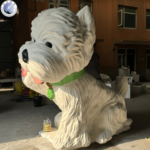 Scultura Personalizzata di Westie in Vetroresina di Alta Qualità per Esterni - Impermeabile e Resistente ai Raggi UV per Parchi Divertimento e Spazi Pubblici - Product Image 5