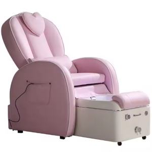 Fauteuils de pédicure professionnels de luxe modernes rose pour filles avec massage pour spa des pieds - Product Image 3