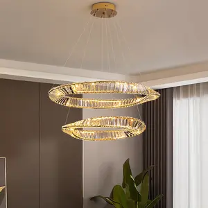 Factory Custom Crystal Chandelier Modern Simple Light Luxury American Living Room Dining Room Bedroom Luxury Chandelier