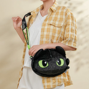 Sac à bandoulière unisexe tendance pour enfants, en peluche de dinosaure <span class=keywords><strong>sans</strong></span> <span class=keywords><strong>dents</strong></span>, rembourrage en coton PP - Product Image 3