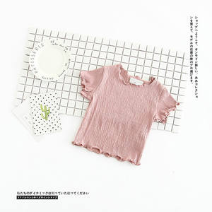 เสื้อยืด American Apparel สำหรับเด็กผู้หญิง แบบเรียบ ราคา 2 ดอลลาร์ ชายเสื้อจับจีบ คุณภาพสูง - Product Image 4