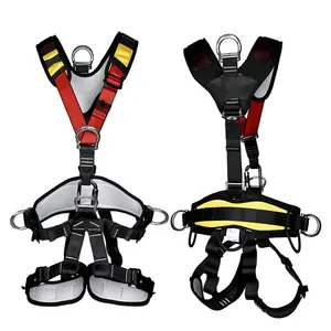 5 D-ring high quality polyester webbing fall arrest protection anti-falling full body safety harness belt in China