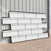 Panneau décoratif sandwich en métal sculpté de 16 mm, isolé en PU, pour revêtement mural extérieur, façade