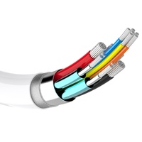 Cable de función completa tipo C a tipo C blanco ABS USB PD carga rápida 100W Gen2 10Gbps Cable de datos para cargador de 65W Samsung iPad