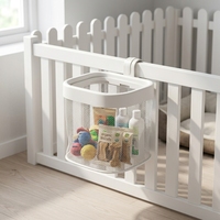 Panier de rangement en maille blanche durable et légère pour animaux de compagnie, organisateur de jouets pour chiens suspendu, support de friandises, accessoire de cage - Vente en gros