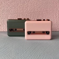Mini lecteur de cassettes rétro avec fonction d'enregistrement automatique, alimenté par BT et USB, enregistreur portable pour l'apprentissage des langues, cadeau portable