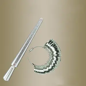 Tongkat Logam Cincin Sizer Cincin Tongkat Pembesar Mandrel Gauge DIY Alat untuk Perhiasan Membuat 4 Gaya Jari Ukuran Ukur