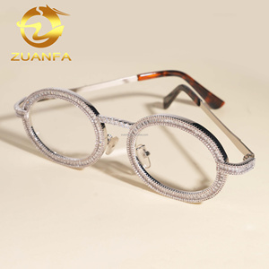 نظارات شمسية رجالية أنيقة بنمط الهيب هوب مرصعة بالزركونيا عالية الجودة متوفرة للشحن الفوري - Product Image 3