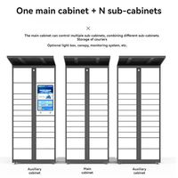 Casier de livraison de colis intelligent à service automatique 24h/24, système intelligent sans contact, casier de stockage de plage